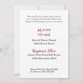 Burgund und schwarz gestreifte Schwulenhochzeit Einladung (Rückseite)