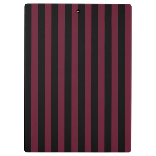 Burgund und schwarze Streifen Klemmbrett (Rückseite)