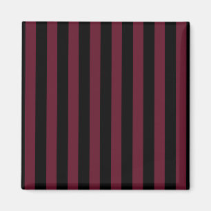 Burgund und schwarze Streifen Magnet