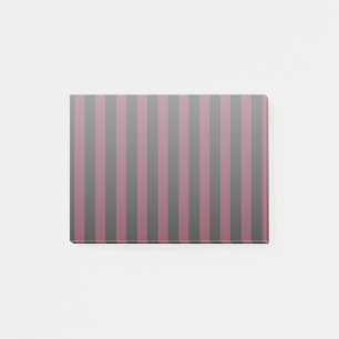 Burgund und schwarze Streifen Post-it Klebezettel