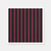 Burgund und schwarze Streifen Serviette (Vorderseite)
