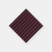 Burgund und schwarze Streifen Serviette (Ecke)