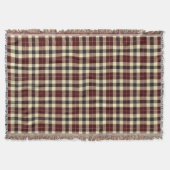 Burgund und Schwarzer Tartan Kariert Decke (Vorderseite)