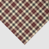 Burgund und Schwarzer Tartan Kariert Seidenpapier (Ausschnitt)