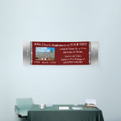 Burgund und Silberne Personalisierte Kirchenbanner Banner (Messeveranstaltung)