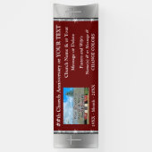 Burgund und Silberne Personalisierte Kirchenbanner Banner (Vertikal)