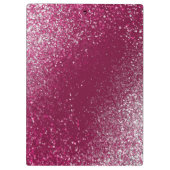 Burgund und Silberner Glitzer Klemmbrett (Rückseite)