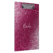 Burgund und Silberner Glitzer Klemmbrett (Rechts)