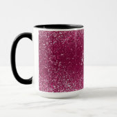 Burgund und Silberner Glitzer Tasse (Links)