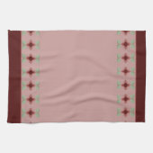 Burgund und staubige Rose Geschirrtuch (Horizontal)