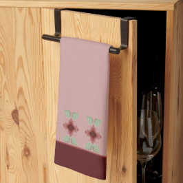 Burgund und staubige Rose Geschirrtuch