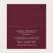 Burgund und Wasserfarben Visitenkarten (Innenseite Aufgefaltet)
