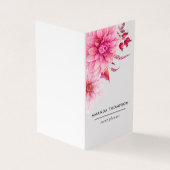 Burgund und Wasserfarben Visitenkarten (Vorderseite)