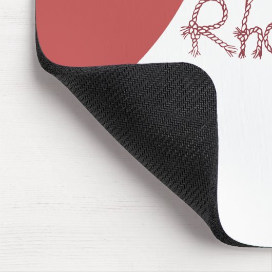 Burgund und Weiß Mousepad (Ecke)