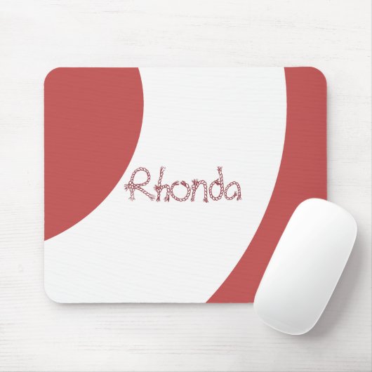 Burgund und Weiß Mousepad (Mit Mouse)