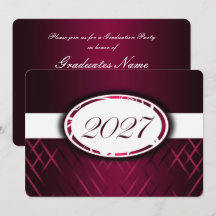 Burgund und Weiße Party der Abschlussklasse 2027
