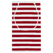 Burgund und weiße Streifen Kleine Geschenktüte (Rückseite)