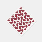 Burgund und Weißer Abschluss Serviette (Ecke)