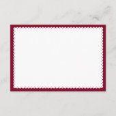 Burgund und weißes Papel Picado Quinceañera Begleitkarte (Rückseite)