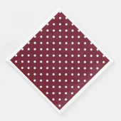 Burgund und weißes Polka Dot Muster Serviette (Ecke)