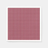 Burgund und White Gingham Pattern Serviette (Vorderseite)