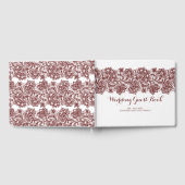 Burgund und White Lace Wedding Gästebuch (Voll)