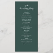 Burgund und White Poinsettia Weihnachtsfeier Programm (Rückseite)