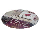 Burgund Valentine Design Serie 10 Schneidebrett (Ecke)