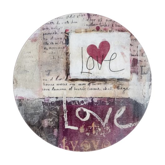 Burgund Valentine Design Serie 10 Schneidebrett (Vorderseite)