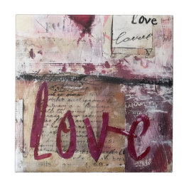 Burgund Valentine Design Serie 12 Fliese