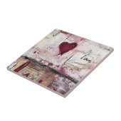 Burgund Valentine Design Serie 13 Fliese (Seite)