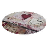 Burgund Valentine Design Serie 13 Schneidebrett (Ecke)