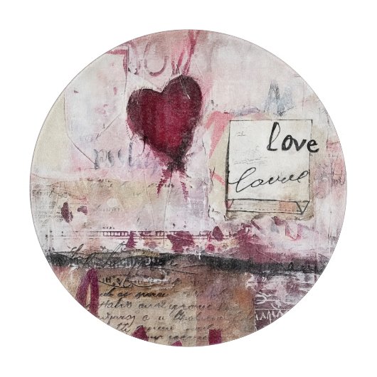 Burgund Valentine Design Serie 13 Schneidebrett (Vorderseite)