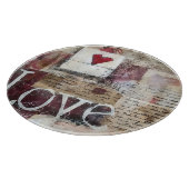 Burgund Valentine Design Serie 15 Schneidebrett (Ecke)