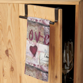 Burgund Valentines Serie Design 10 Geschirrtuch