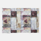 Burgund Valentines Serie Design 11 Geschirrtuch (Horizontal)