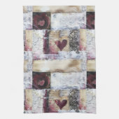 Burgund Valentines Serie Design 11 Geschirrtuch (Vertikal)