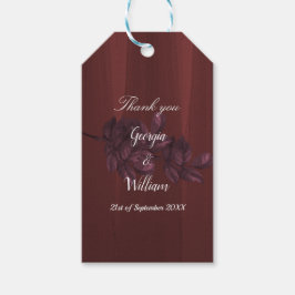 Burgund Verlasse Rustic Vintage Wedding Gift Tag Geschenkanhänger