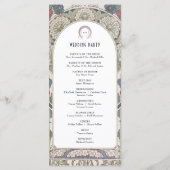 Burgund Vintage Hochzeitsprogramm Jugendstil Programm (Rückseite)