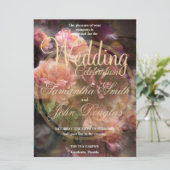 Burgund Vintage Rose in Gold gemalt (Stehend Vorderseite)