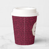 Burgund Vintages florales Brautparty Pappbecher (Rechts)