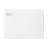 Burgund-Wasserfarben-Hochzeitslabel (Vorderseite)