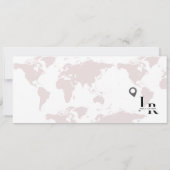 Burgund Wedding Einladung Boarding Ticket (Rückseite)