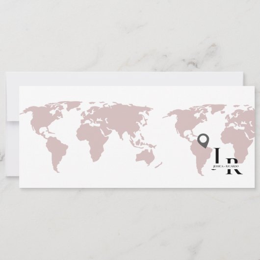 Burgund Wedding Einladung Boarding Ticket (Rückseite)