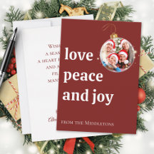 Burgund Weihnachten Familie Foto Liebe Frieden Fre