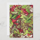 Burgund Weihnachtsgrün rustikal 1 Foto Feiertagskarte (Rückseite)