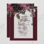 Burgund Wein Blumenzwiebeln Herbst Winter INVITE (Vorne/Hinten)