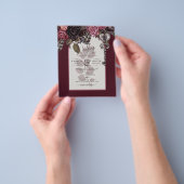 Burgund Wein Blumenzwiebeln Herbst Winter INVITE Flyer (Gruppe)