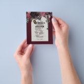 Burgund Wein Blumenzwiebeln Herbst Winter INVITE Flyer (Gruppe)