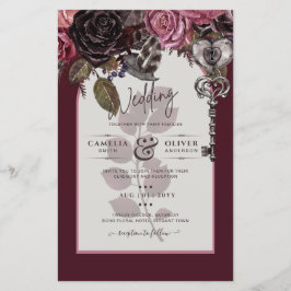Burgund Wein Blumenzwiebeln Herbst Winter INVITE Flyer